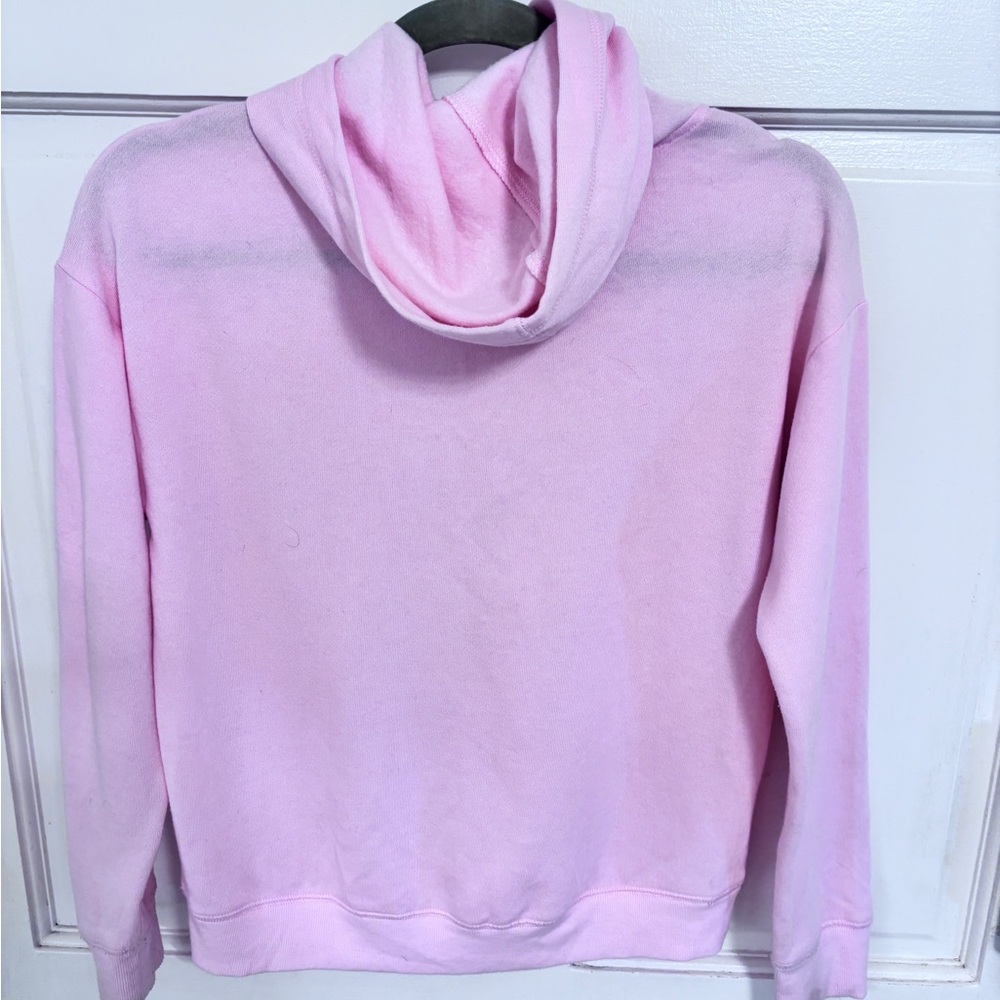 Justice Light Pink SweatshiHoodie with Love Justice sparkling Graphic girls 8-10 - Picture 7 of 10